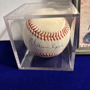 Warren Spahn Autographed Baseball And Photo Official National League Ball - Picture 1 of 5