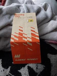 Old Boarding Pass From Hughes Airwest From The 70s - Picture 1 of 8