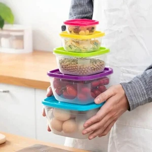 Food Storage Box Containers Plastic Refrigerator Crisper Rectangular for Kitchen - Picture 1 of 11