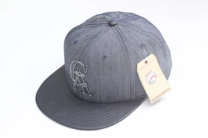 American Needle SnapBack Cali Angels Denim Blue MLB Baseball Hat Old School Navy - Picture 1 of 12