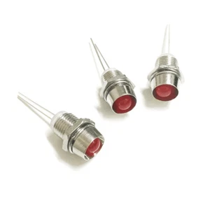 50/100x 5mm Silver Color LED Lamp Base Holder sets Panel Thread Mount Socket - Picture 1 of 12