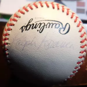 baseball legend ralph branca signed official ball - Bild 1 von 2