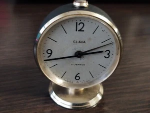 Vintage watch Alarm Clock Mechanical SLAVA  USSR  RARE  Soviet - Picture 1 of 16