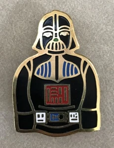 Disney Star Wars Darth Vader Enamel Brass Gold Metal Pin Brooch 1.5" - Picture 1 of 3