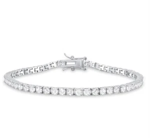 Tennisarmband 0,925 Sterlingsilber | 3 mm klar CZ | 6,5" | Made in Italy - Bild 1 von 5