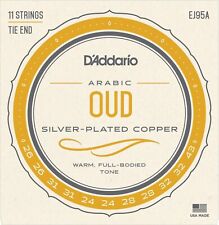 D'Addario 11-STRING OUD Silver-Plated Copper - EJ95 - TIE END - NEW - AUS STOCK