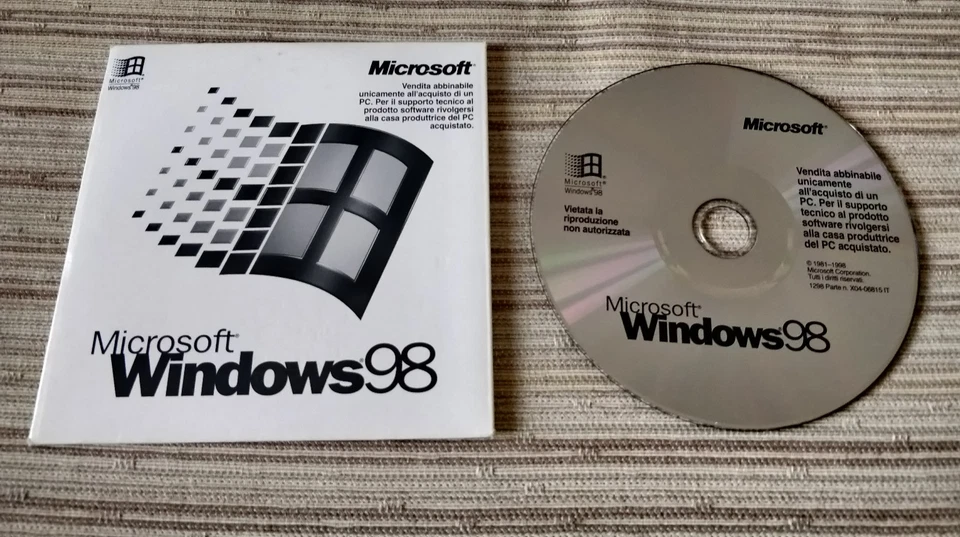 Microsoft Windows 98 - CD ROM ORIGINALE  - Immagine 1 di 3