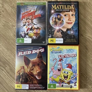 4 X DVD Family Movie Collection, The Muppets, Matilda, Red Dog And SpongeBob - Picture 1 of 9