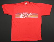 Rare Vintage VELVA SHEEN St. Louis Missouri UMSL Single Stitch T Shirt 90s Red L