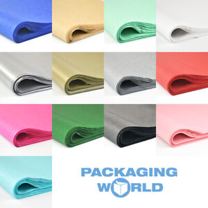 Luxury 17gsm Coloured Tissue Paper Acid Free or Metallic Finish Paper 750x500mm