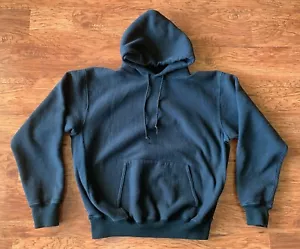 Rare Vintage 1989 Nike Team Sports Men's Black Heavy Hooded Sweatshirt (XL) - Picture 1 of 17