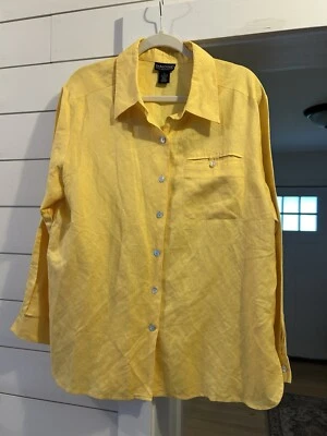 CAMISA DIALOGUE MUJER Mediana Lino Rayón Algodón Cuello Botón Manga Larga Foto 1 de 3