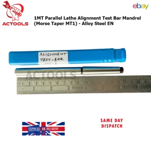MT1Parallel Lathe Alignment Test Bar Mandrel (Morse Taper MT1 ) - Alloy Steel EN - Picture 1 of 14