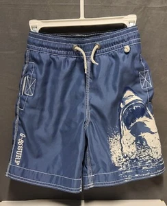 GAP Swim Trunks Board Shorts Dark Blue Navy Sharks Boys Youth Size XS (4-5) - Picture 1 of 3