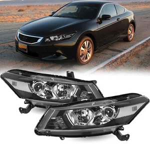 For 2008-2012 Honda Accord Coupe Halogen Projector Black Headlights Assembly - Bild 1 von 6