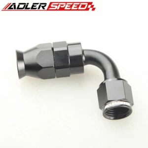 ADLER SPEED AN6 -6AN 90 Degree PTFE Swivel Hose End Fitting Adapter Aluminum Blk - Picture 1 of 6