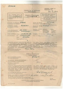 Dokument Kgf. Entlassungsschein Luftwaffe Dez. 1945 2.WK (26) - Bild 1 von 2
