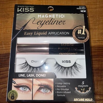 KISS Magnetic Eyeliner Easy Liquid Application False Eyelash Kit - Charm - 97381 - Image 1 of 2
