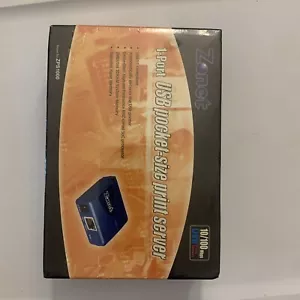 Zonet ZPS1000 1 Port Pocket Size Print Server USB1.1 Compliant 10/100 RJ45 - Picture 1 of 3