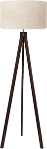 Wood Tripod Floor Lamp, Mid Century Standing Lamp, Modern Design Studying Light - Picture 1 of 8
