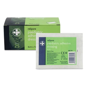 PAEDIATRIC 6CM X 7CM CHILDREN'S ADHESIVE WOUND DRESSING (BOX OF 25) BIG PLASTER - Picture 1 of 3