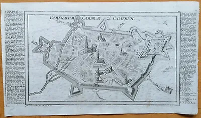 Bodenehr Original Kupferstich Cambrai Camerich Frankreich - 1725 • 29.39€