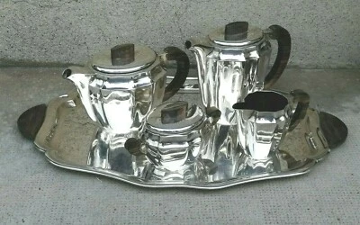 Service café WMF Metallwarenfabrik coffee set métal argenté art deco  silverplat - Photo 1/4