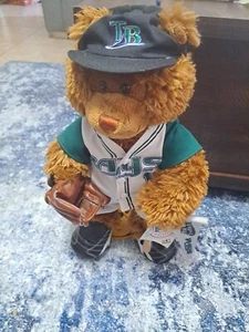 2005 Tampa Bay Devil Rays Plüsch Build A Bear Braunbär Babw Baseball - Bild 1 von 12