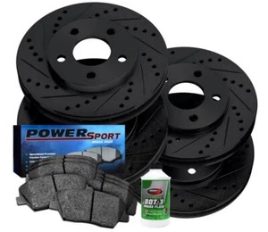 Kit de pastillas de freno y rotores traseros Powersport cerámica BBCC.80012.02 - Imagen 1 de 4