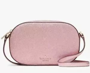 Kate Spade New York Glimmer Glitter Oval Camera Crossbody Bag Shimmy Mitten Pink - Bild 1 von 5