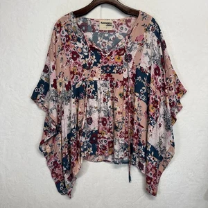 Savanna Jane Bauerntop Blumen bestickt Flatterärmel Large Cottagecore - Bild 1 von 9