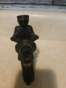 Oldtimer Gusseisen Polizist auf Motorrad 40er Jahre evtl. " - Bild 1 von 7