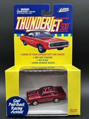 1999 Johnny lightning RED FORD FAIRLANE #76 Thunderjets 500 Pull Back SNAP BODY - Image 1 of 4