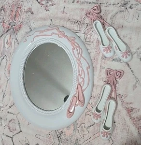 3 Pc Ballerina Dancer WALL Mirror PLAQUES Burwood HOMCO Home Interiors - Picture 1 of 2