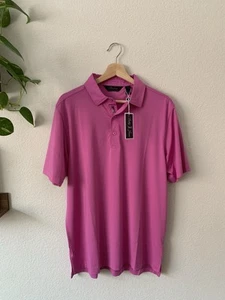 NWT Bobby Jones Performance Collection Polo Golf Shirt Men’s M Pink Rosebud - Picture 1 of 24