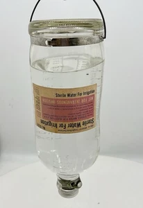 Rare Vintage Sterile Water Jug, Large Glass Bottle of LRS Sealed Collectible NOS - Picture 1 of 5