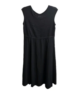 NWT Athleta Black Open Back Cap Sleeve Ryder Fit & Flare Midi Dress 1XL Comfort - Picture 1 of 13