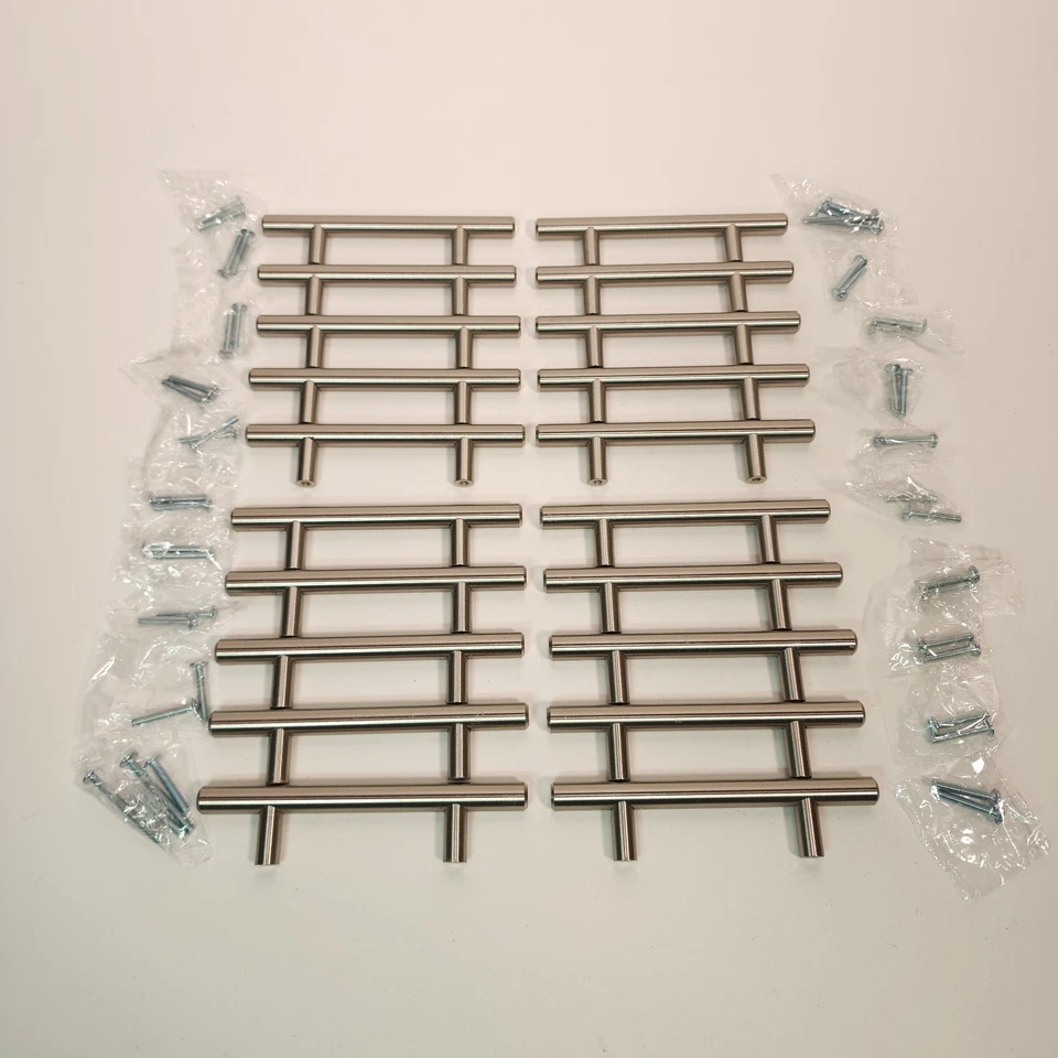 20 tiradores de cajón de gabinete de acero inoxidable Liberty Solid Bar de 3 pulgadas de centro a centro Foto 1 de 4