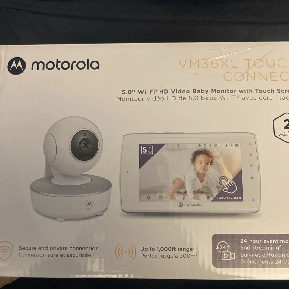 Monitor de bebé Motorola VM36XL Touch Connect 5" HD Wi-fi Video - Blanco Foto 1 de 1