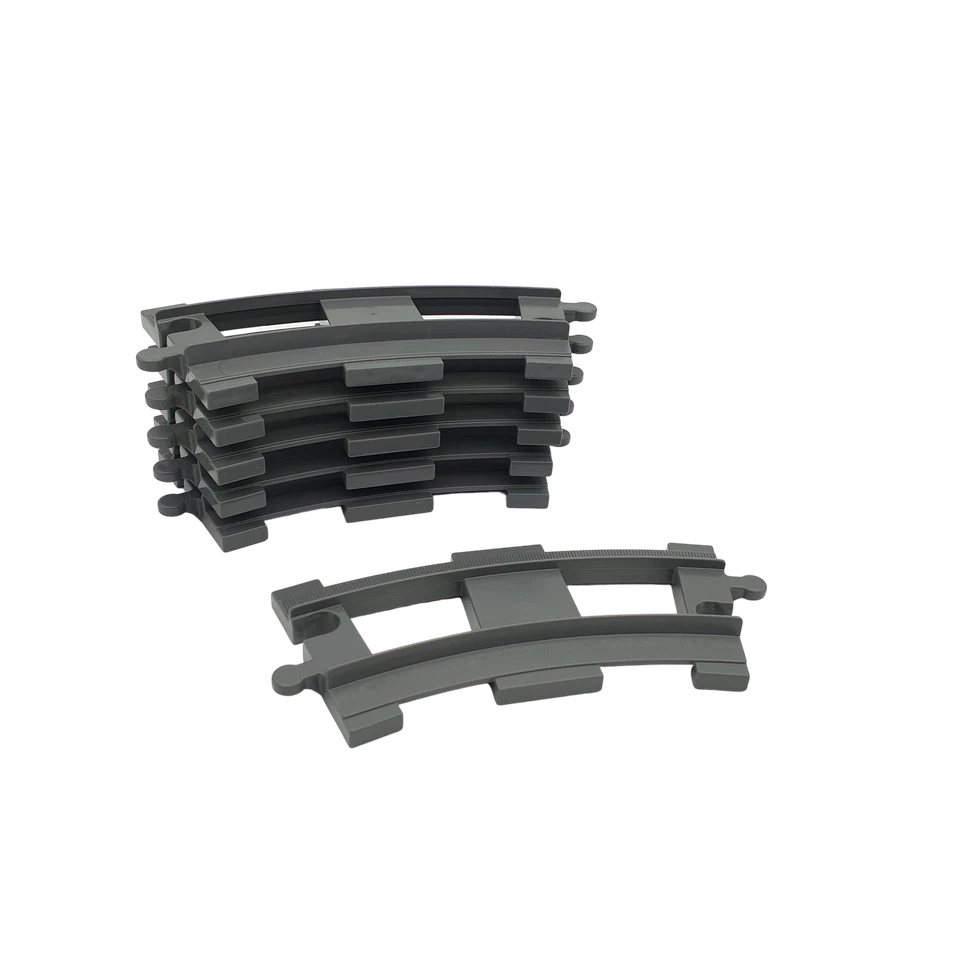 Lego® Duplo TREN 6 GRIS (DBG) FERROCARRIL Vía de Tren Curva (corto) - Imagen 1 de 1