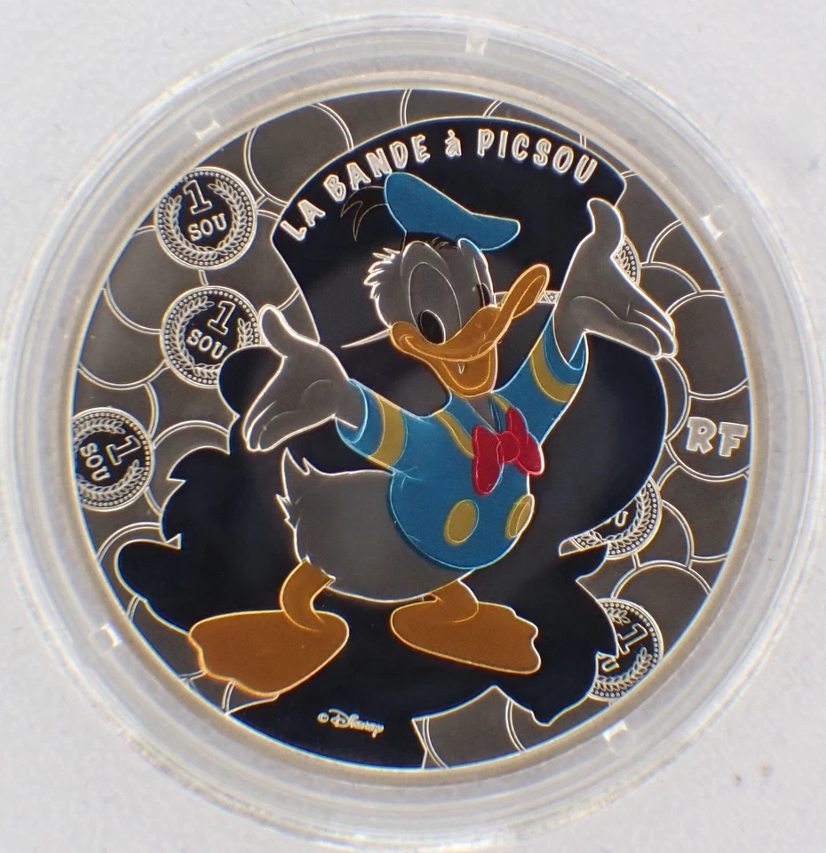 2017 MONNAIE DE PARIS 10 欧元 22 克 0.9 银 DONALD DUCK PROOF 硬币 — 第 1/4 张图片