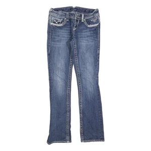 VIGOSS Damen Jeans Regular Fit Blau Denim W28 L33 Bestickte Taschen Reißverschluss - Bild 1 von 6