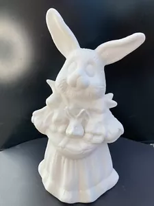 Ceramic Bisque Dona's Mama Bunny Rabbit w/ Babies 12” Tall Ready to Paint Easter - Picture 1 of 6
