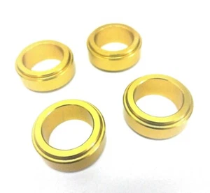 KART WHEEL SPACERS - 17mm x 10mm - Gold - Pack Of 4 - Picture 1 of 3