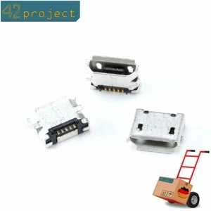 USB Buchse Typ Micro (5-polig) 90° abgewinkelt USB 2.0 Einbaubuchse SMD SMT - Bild 1 von 3