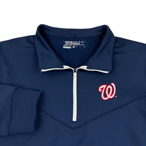 Nike Golf Washington Nationals Pullover Sweatshirt Men’s Small Blue DRI-FIT Tour Cover