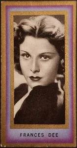 1938 Frances Dee Carreras Tobacco Card #27 1st Series Film Favourites - Picture 1 of 2