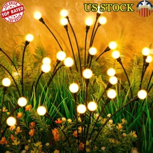 Solar Garden Lights 8 Pack 64 LED Solar Swaying Lights Pathway Outdoor Decor New - Picture 1 of 7