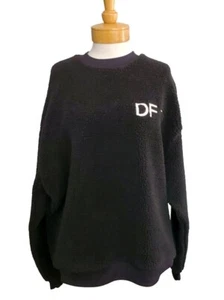 ASOS Dark Future Herren Sherpa Schwarz Sweatshirt Pullover Streetwear DF Logo Gr. L - Bild 1 von 4