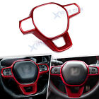 Glossy Red Steering Wheel Cover Trim Accessories For Honda Civic CRV HRV Accord